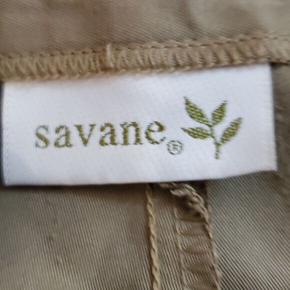 SAVANE, NEW WOMEN'S TAN PANTS, SIZE 12, HOOK & BUTTON CLOSURE, HIDDEN ZIPPER - Picture 6 of 9
